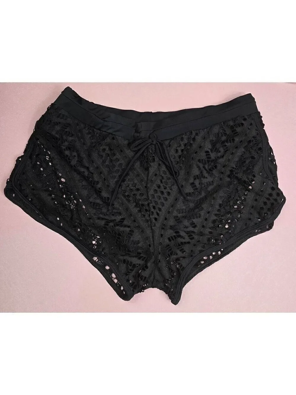 Unbranded Black Black Lace Swim shorts XL